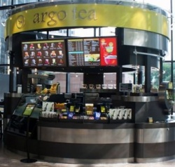 BrightSign-basiertes Menüboard in einem Argo Tea Café...