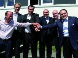 Besuch des Xtralis-CEO Samir Samhouri mit seinem Team im Stammsitz von HeiTel...