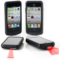 iPod und iPhone mit Linea-Pro-Aufsatz © maxess systemhaus gmbh...