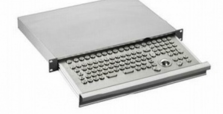 Foto: Ultraflach: Tastaturschublade KVD-102 mit Edelstahltastatur...