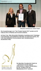 Nominierung zum „Großen Preis des Mittelstandes 2012“ für die Manhillen...