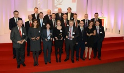Die Preisträger nach der Verleihung des Wissenschaftspreis 2013....