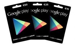 Die 15€- und 25€-Versionen der Google Play Gutscheinkarten kommen jetzt in...