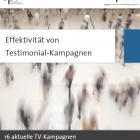 Thumbnail-Foto: Studie: Effektivität von Testimonial-Kampagnen...