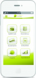 Startbildschirm der NuBON App