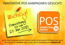 Einreichungsfrist für POS Marketing-Award 2015 verlängert!...
