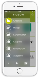 Startscreen der NuBON App für iOS.