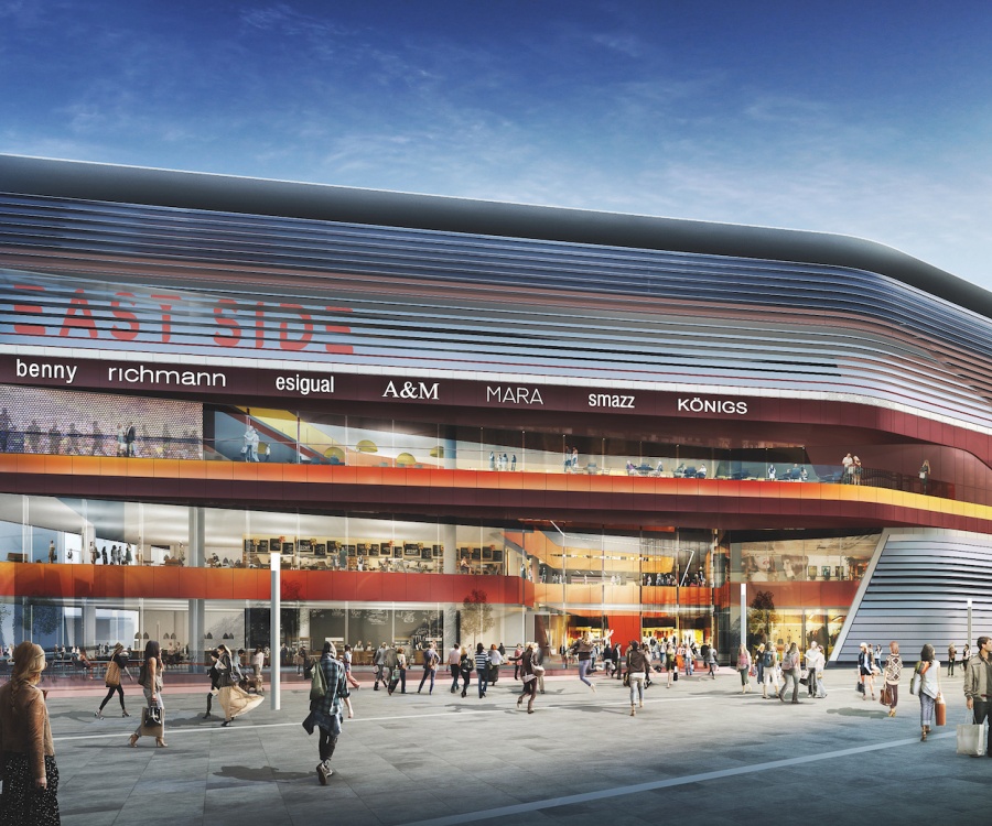 Foto: Neue East Side Mall an der Berliner Mercedes-Benz Arena...