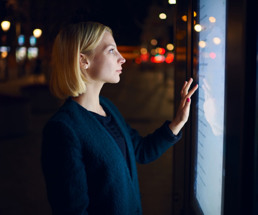 Foto: Interaktive Touchscreens in niederländischen Shopping Malls...