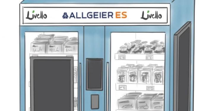 Zeichnung eines smarten Verkaufsautomaten