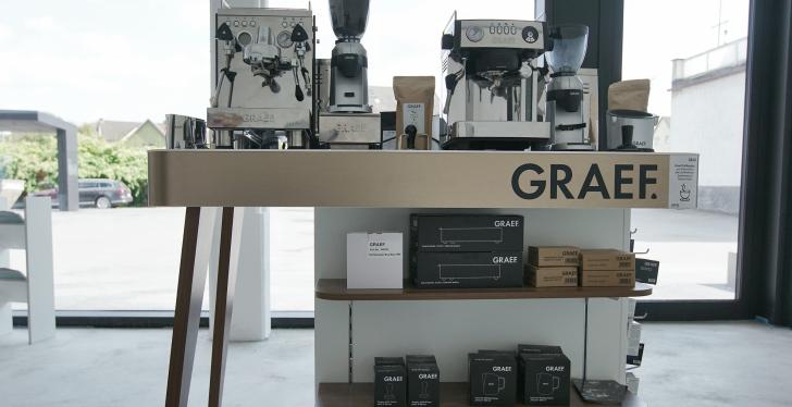 Warenpräsentation eines Kaffeeautomaten der Firma Graef...
