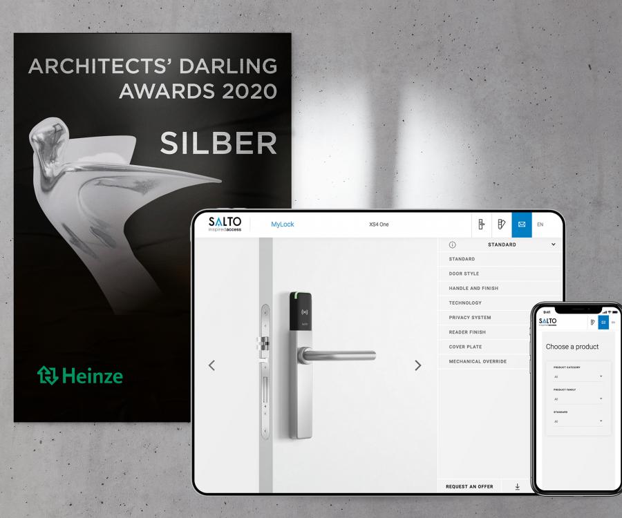 Foto: ARCHITECTS‘ DARLING AWARD für Online-Konfigurator MyLock von SALTO...