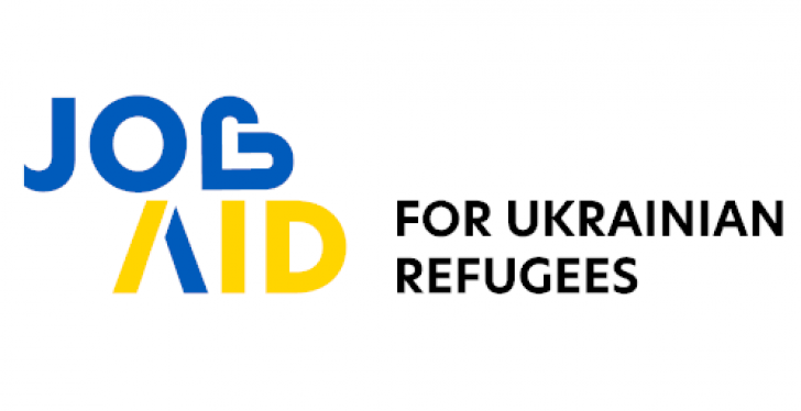 Logo des Stellenportals Job Aid für ukrainische Flüchtende...