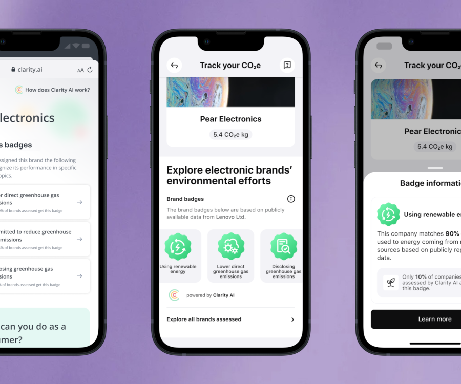 Foto: Klarna bringt Umwelt-Badges in Zusammenarbeit mit Clarity AI in die...