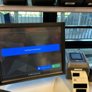 Versandauftrag ist bereit zum Abschluss, Etikettendrucker beginnt mit dem...
