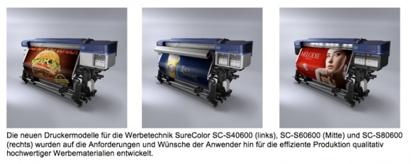 Foto: Drei neue Epson 64-Zoll-Drucker für die Werbetechnik...