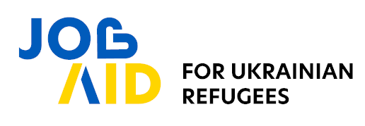 Logo des Stellenportals Job Aid für ukrainische Flüchtende...