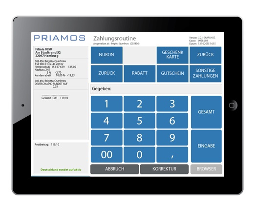 Foto: PRIAMOS - Innovative Kassensoftware am POS
