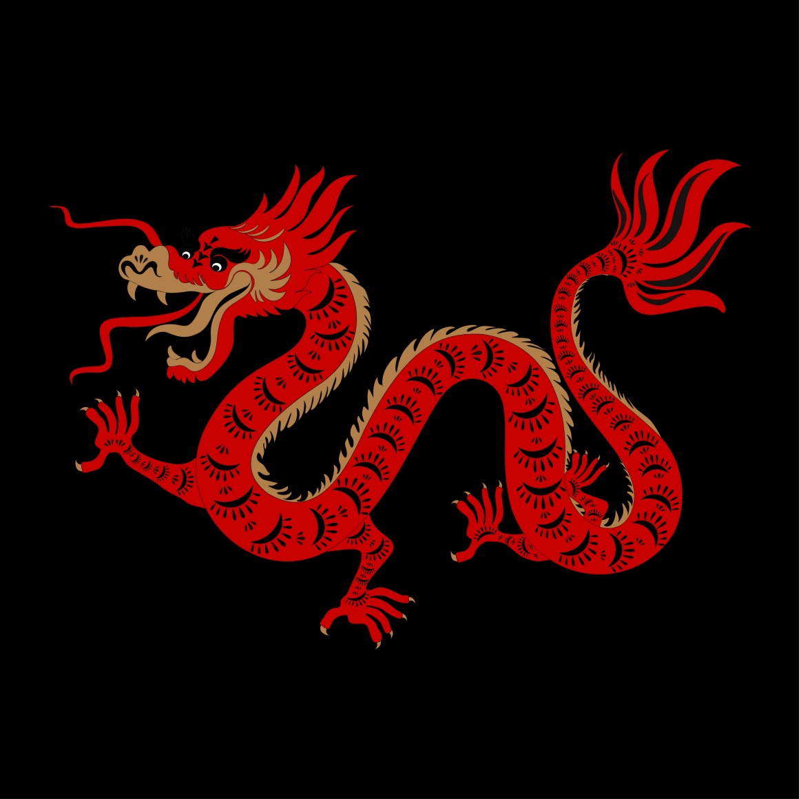 Ein Bild von einem chinesischen Drachen