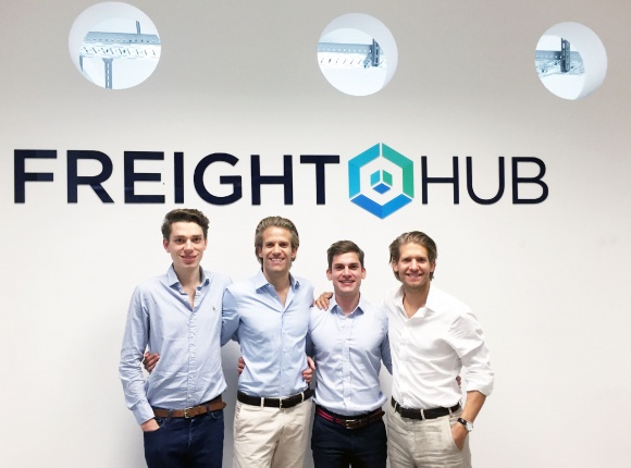 FreightHub-Team v.l. Erik Muttersbach, Ferry Heilemann, Michael Wax und Dr....