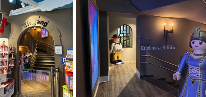 Der Eingang zum Spielbereich mit lebensgroßen Figuren....