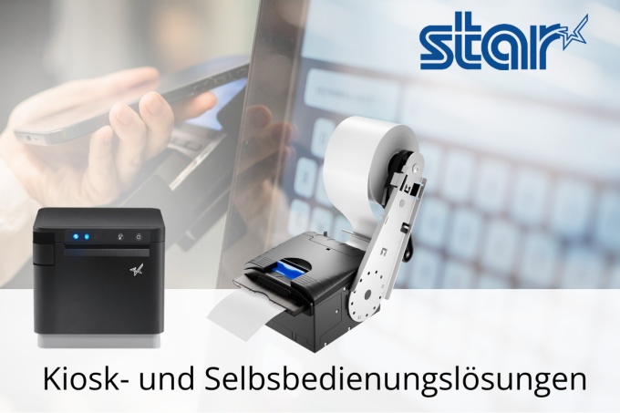 Grafik von Star micronics mit Drucker und Kasse