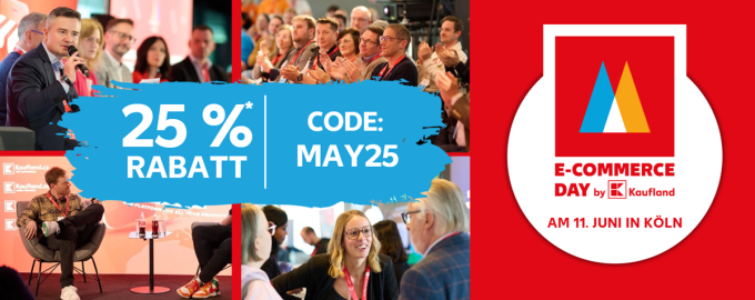 Banner von Kaufland mit den Daten zum E-Commerce Day...