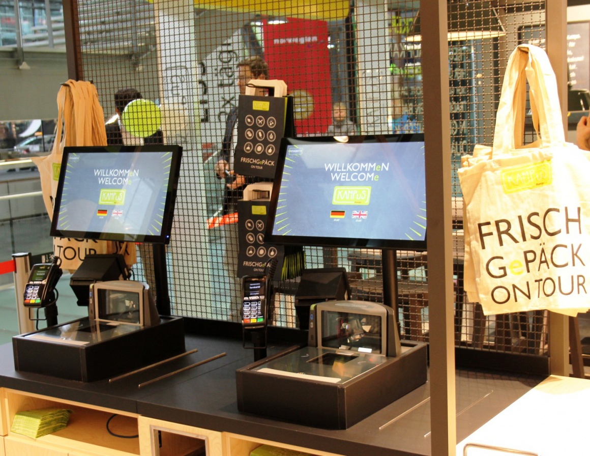 Foto: Self-Checkout-Terminals im Convenience Store Kampus by Kamps; copyright:...