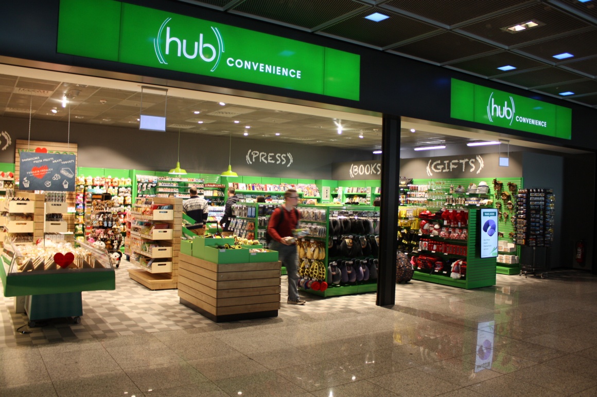 Einzelhandelsgeschäft hub convenience; copyright: Lagardère Travel Retail...