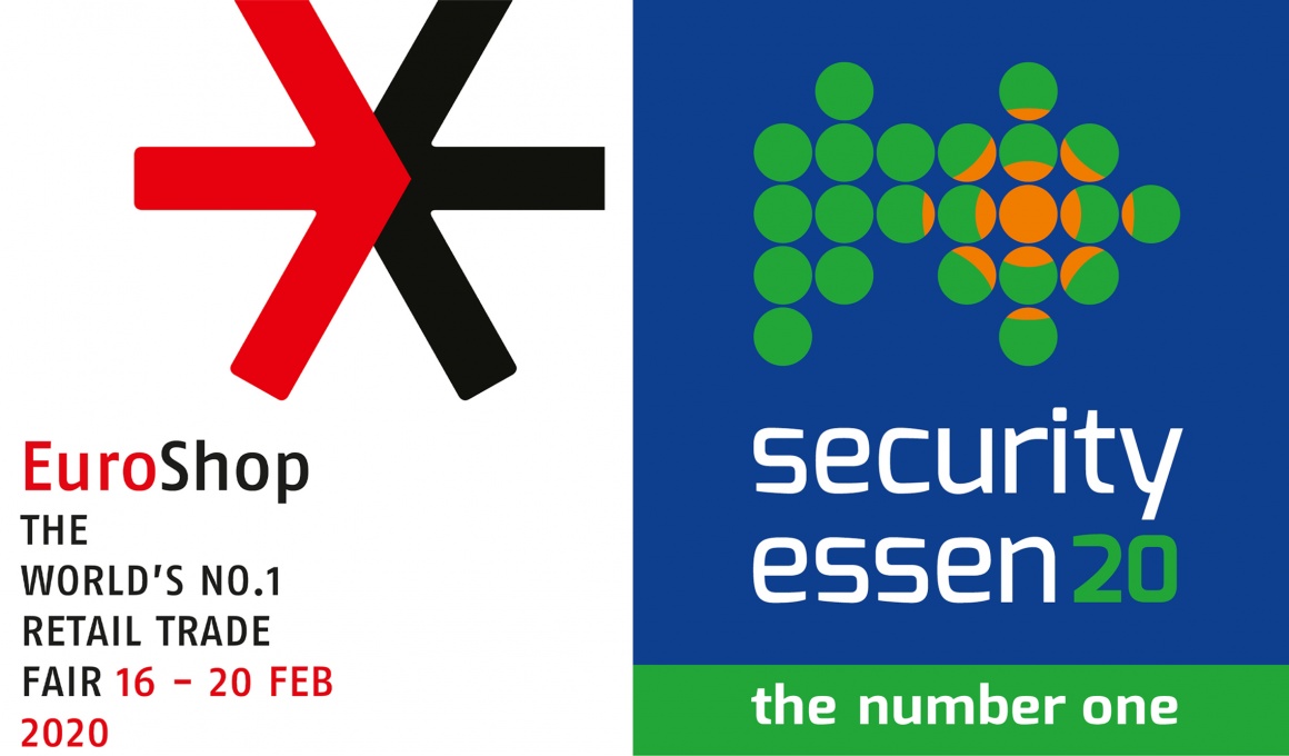Die Logos der Messen EuroShop und Security 2020