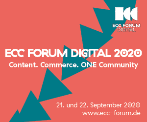 Rotes Werbebanner der Veranstaltung ECC-Forum 2020